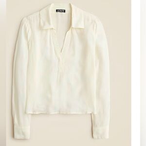J. Crew Bungalow popover shirt in crepe de chine